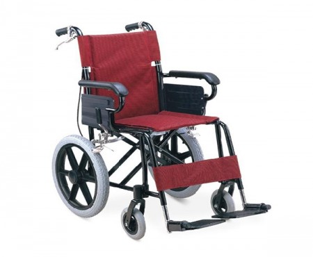 Wheel Chair Folding with Fixed Arm Rest & Foot Rest Attendant chair FS873LBJ