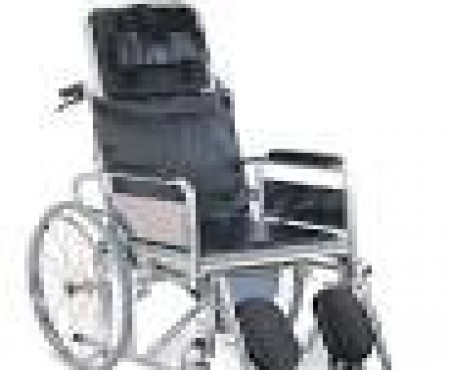 Wheel Chair Commode Reclining With Dtc Arm Leg Rest with Leg Adj FS609GC
